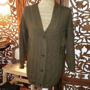Green cardigan